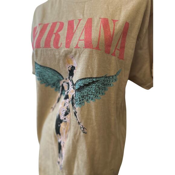 Nirvana In Utero Vintage Washed Tee, Beige, Unisex, Sz Small, Grunge, 90s, NWOT - Picture 5 of 5